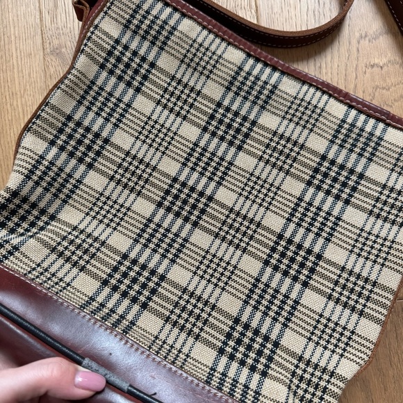 5/a Baker Elizabeth Bag - EUC - Brown Leather & Plaid - Picture 9 of 14